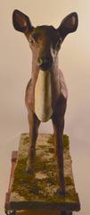 Large Poured Stone Deer Lawn Statuary