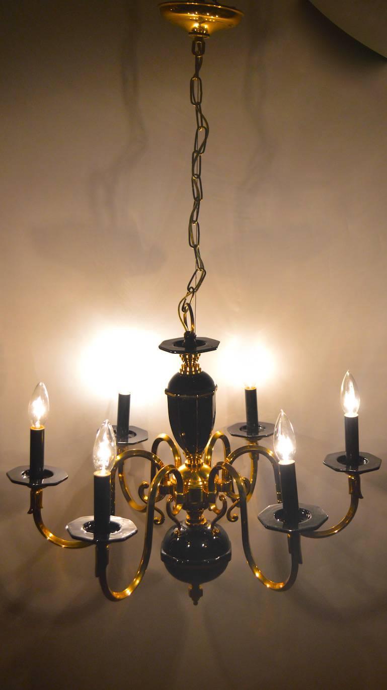 black brass chandelier