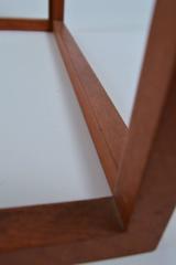 Rationalist Danish Modern Cube Table with Smoked Glass Top