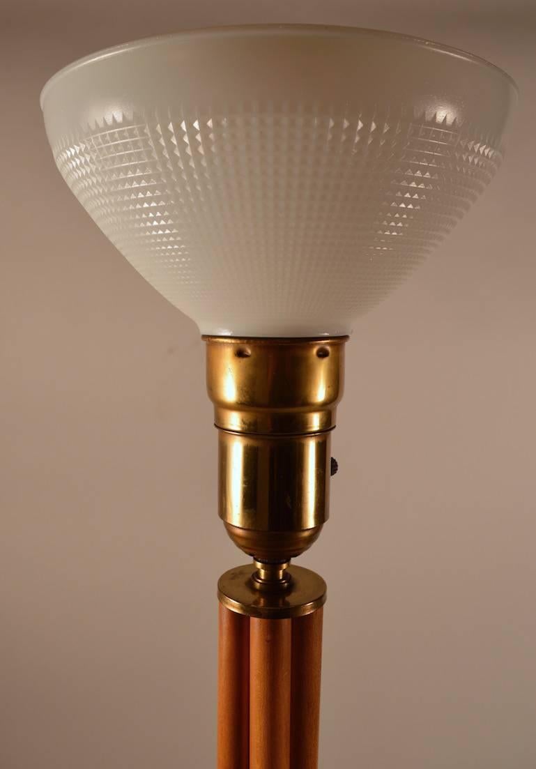 Mid-20th Century Faux Bamboo Floor Lamp