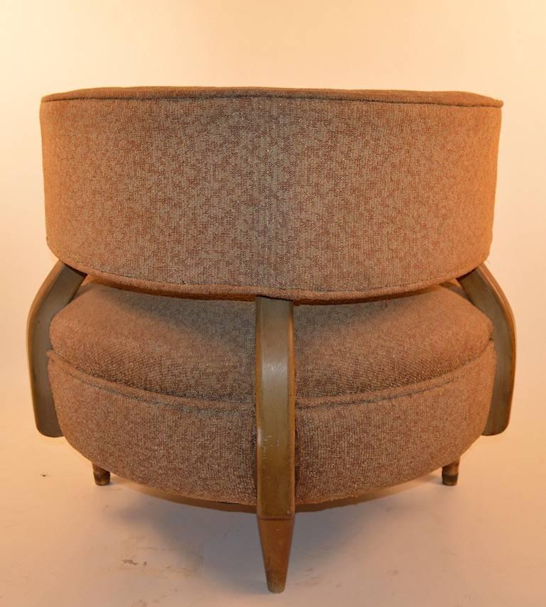 mid century modern round chair