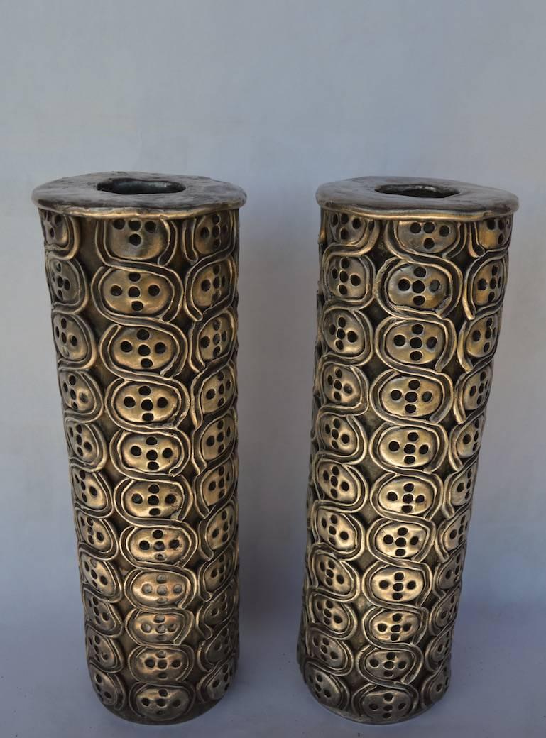 Impressive Pair of Antonio Pineda Silver Candlesticks In Good Condition For Sale In New York, NY