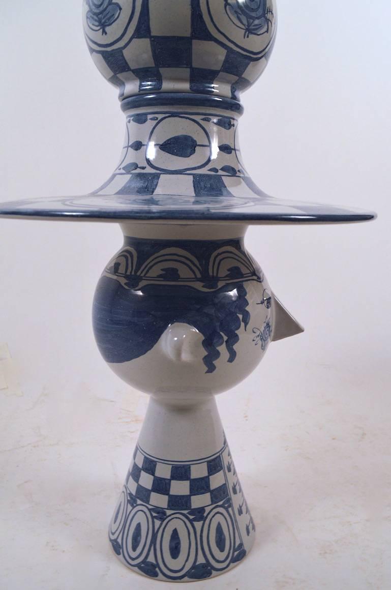 Late 20th Century Five-Piece Ceramic Centerpiece by Bjorn Wiinblad