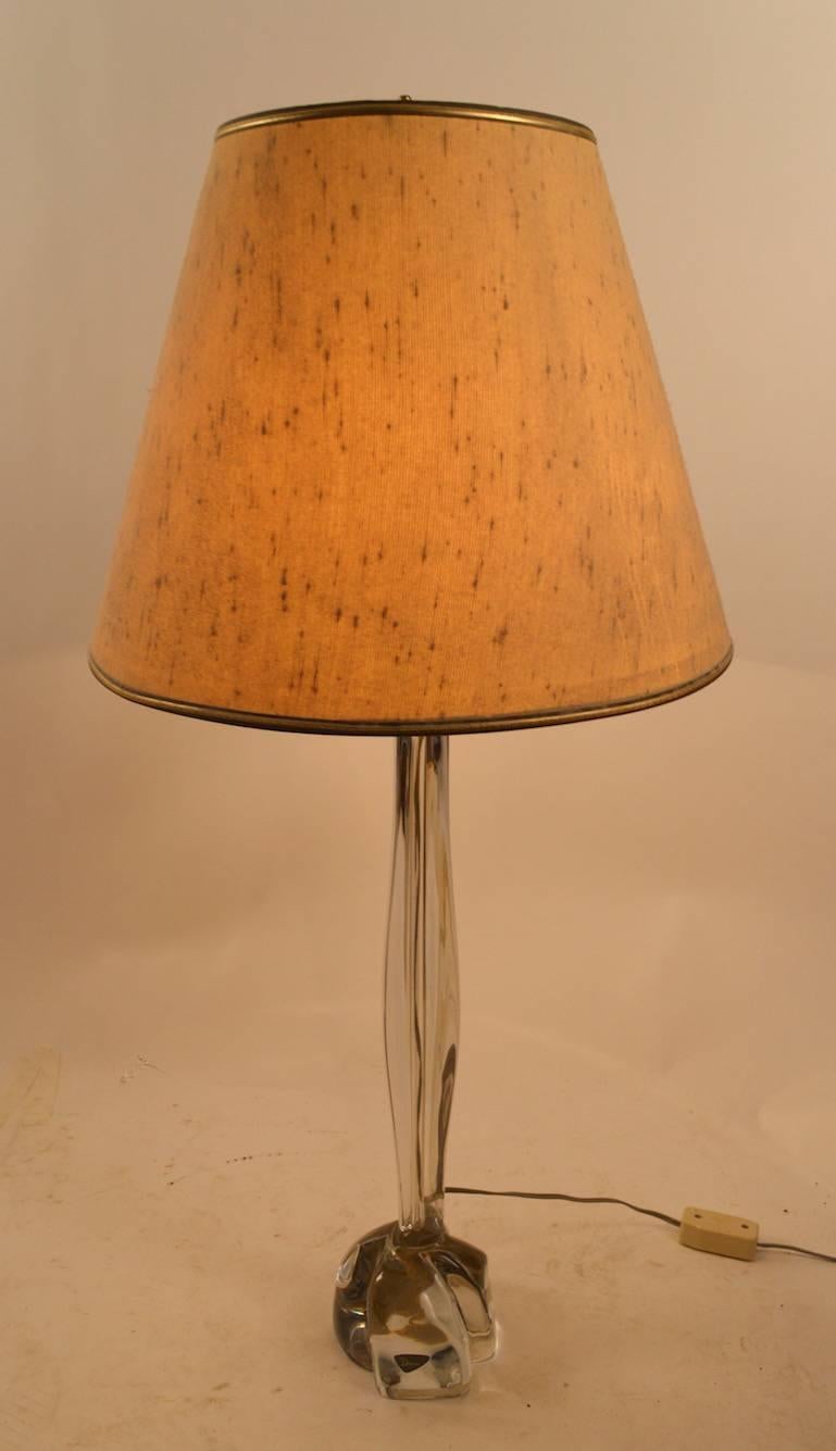 Late 20th Century Art Glass Lamp by Daum For Sale
