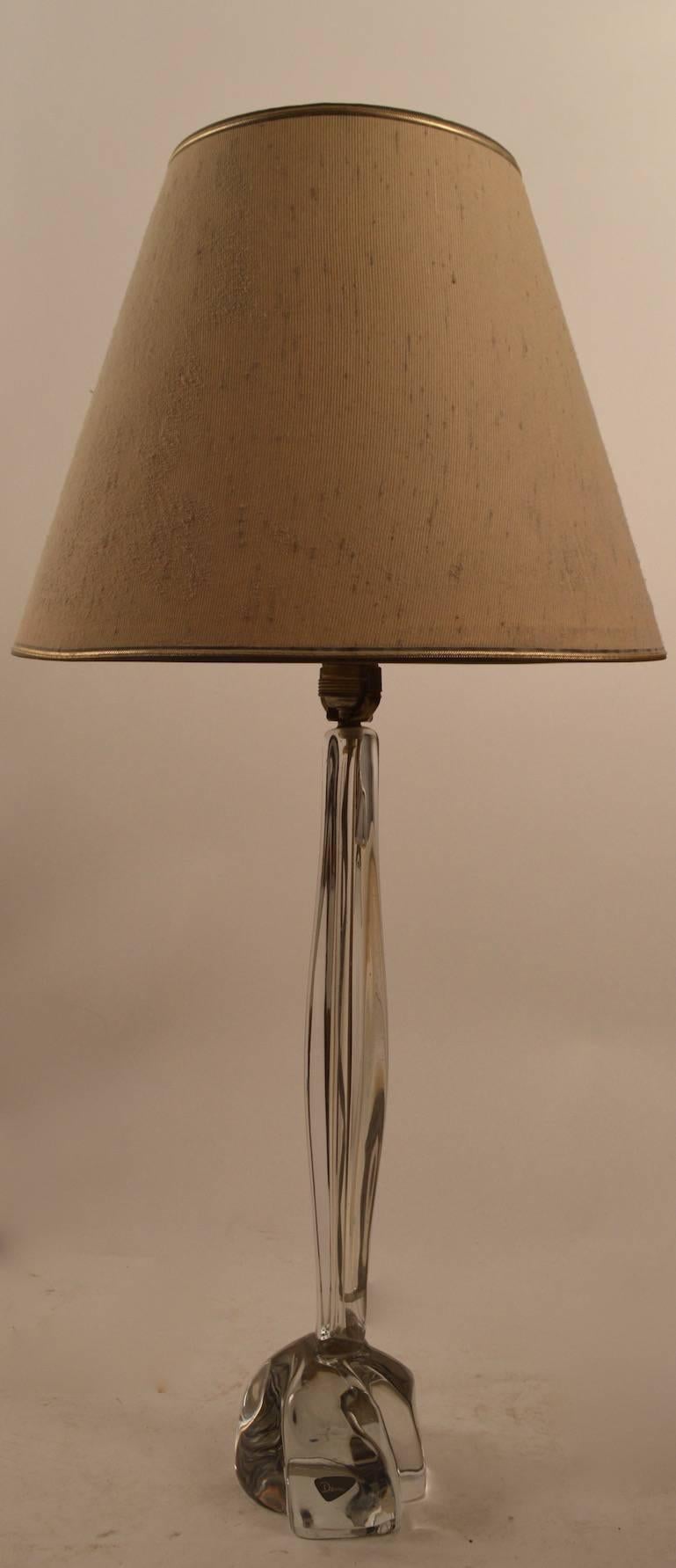 Art Glass Lamp by Daum For Sale 1