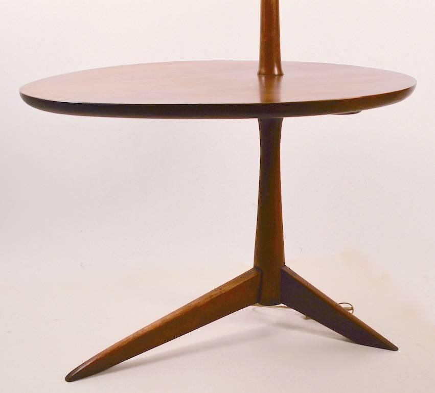 Mid-20th Century Rare Organic Modern Floor Lamp Table