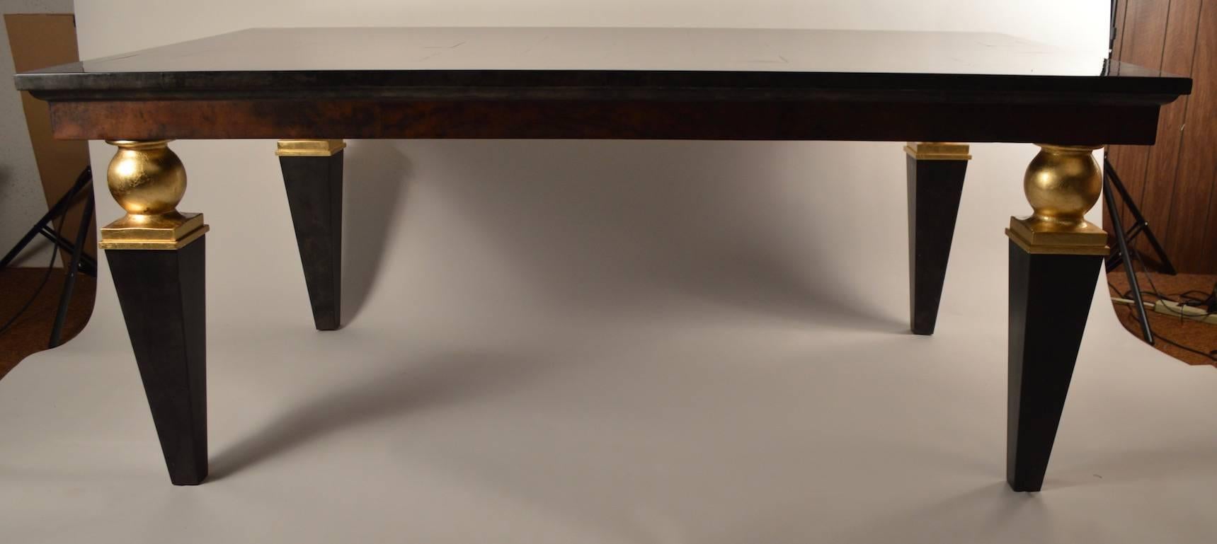 Late 20th Century Large Springer Style Goatskin Dining Table For Sale