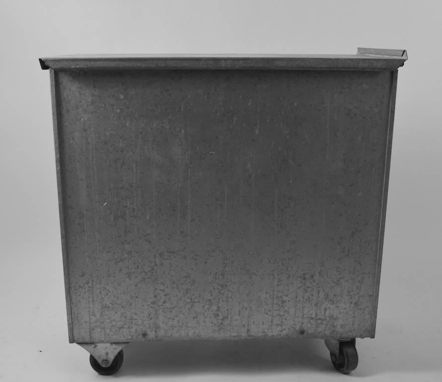 Tin Vintage Industrial Storage Bin