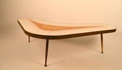 Classic Mid-Century Tile Top Boomerang Coffee Table