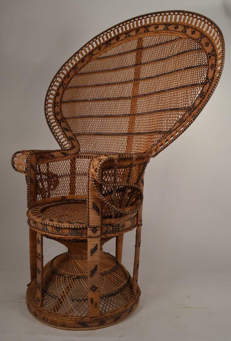 Philippine Iconic Emmanuelle Wicker Peacock Chair