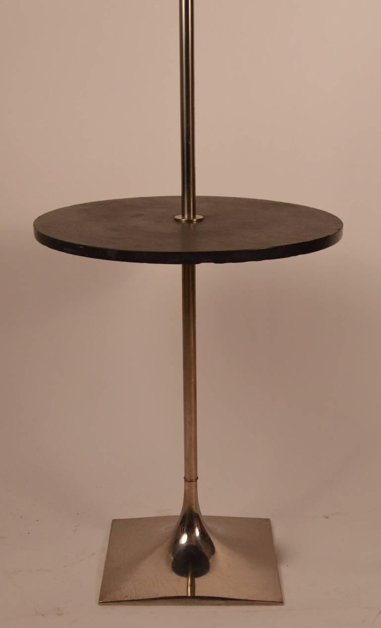 Laurel Floor Lamp Table In Good Condition For Sale In New York, NY