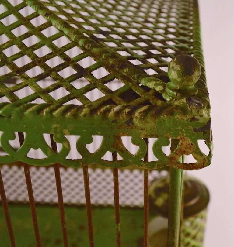 Metal Antique Architectural Bird Cage on Stand