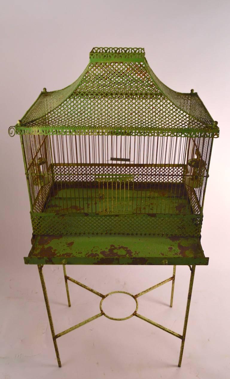 Antique Architectural Bird Cage on Stand 3