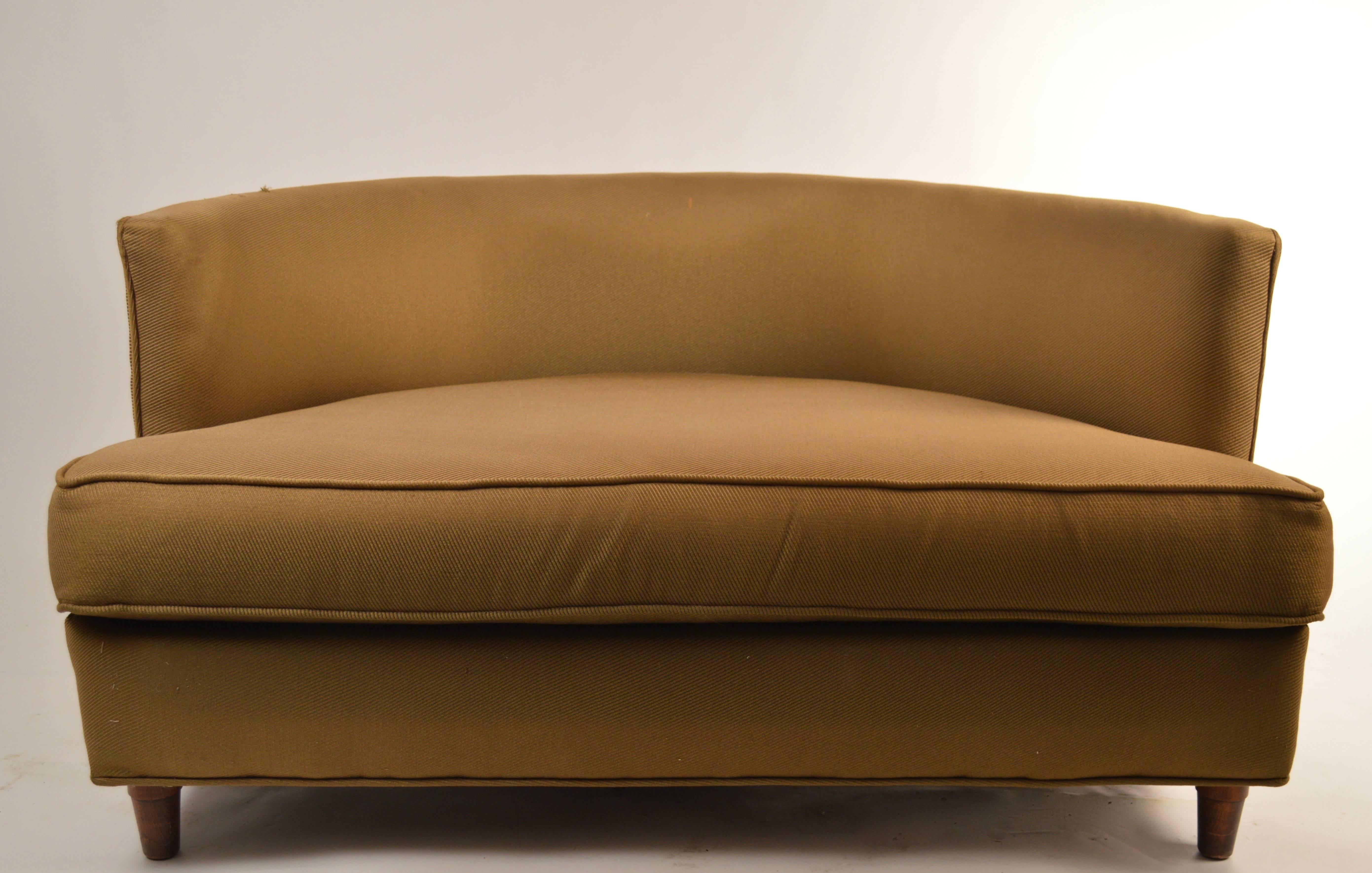 American Large Circular Chair and Ottoman after Pearsall
