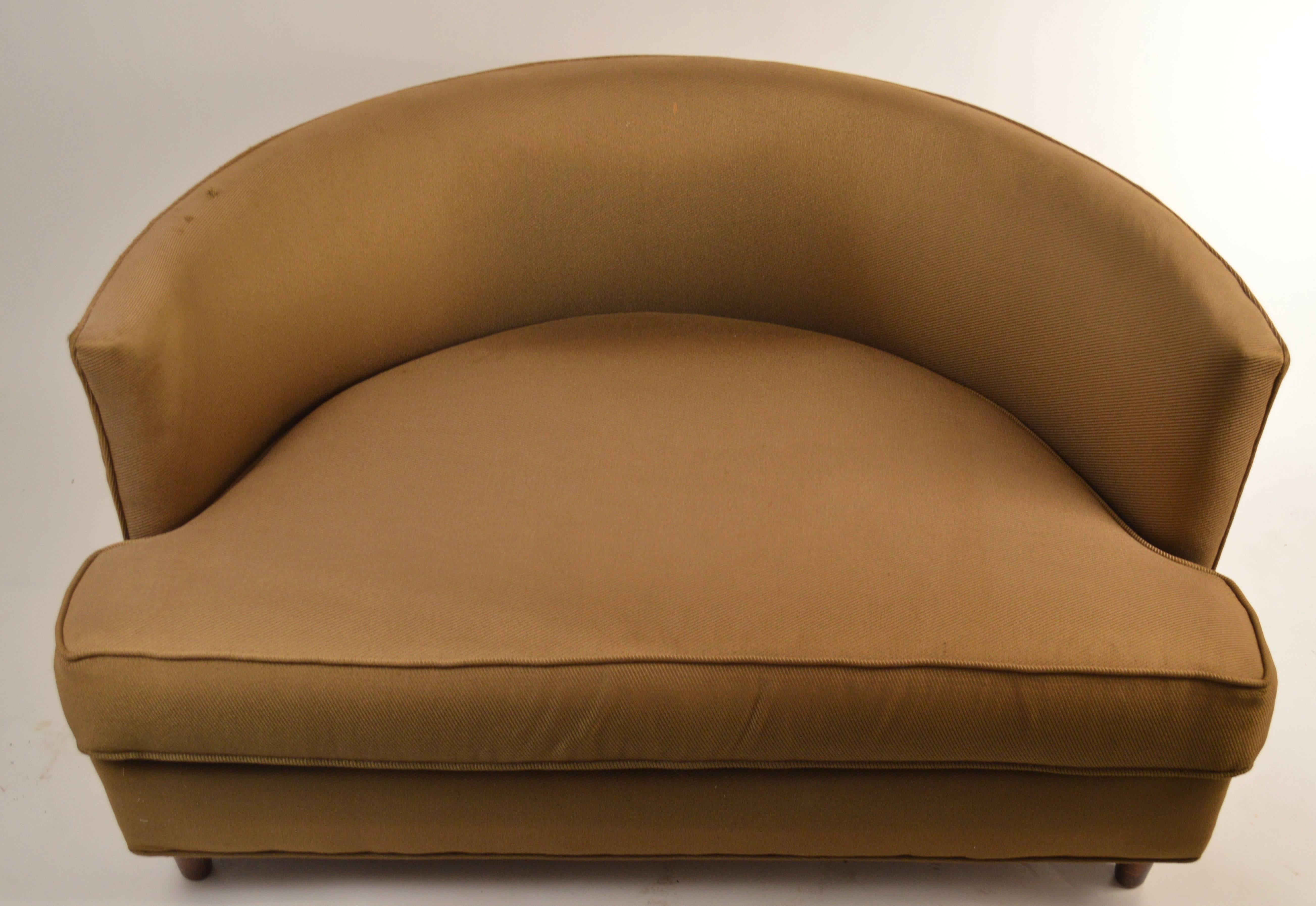 Large Circular Chair and Ottoman after Pearsall In Good Condition In New York, NY