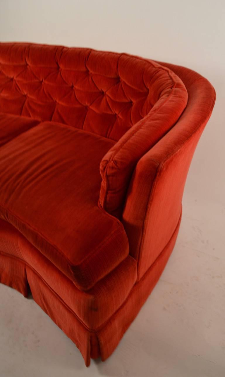 American Art Deco Style Tuxedo Loveseat