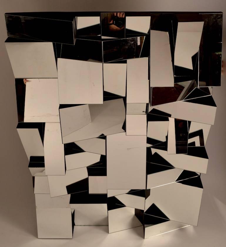 American Cubist Mirror in the Style of Neal Small