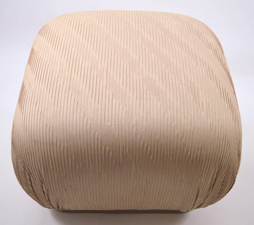 Upholstery One  Souffle Pouf, Ottoman, After Springer
