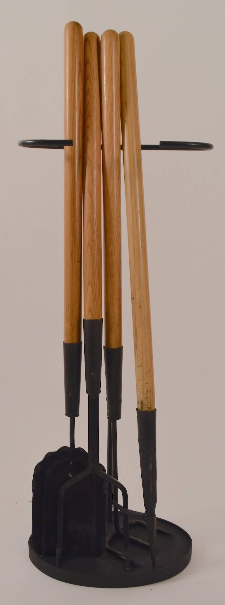 Fireplace Tool Set Attributed to Seymour In Good Condition In New York, NY
