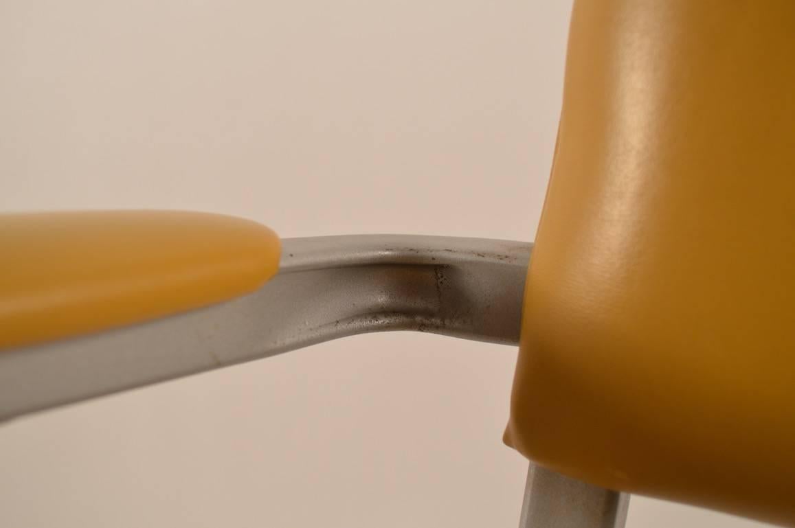 Machine Age Pair of ECK Adams Steel and Vinyl Armchairs
