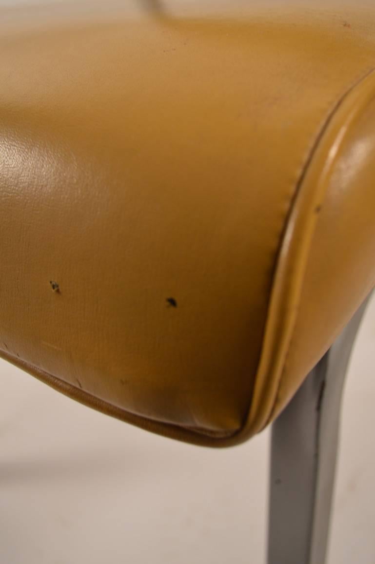 American Pair of ECK Adams Steel and Vinyl Armchairs