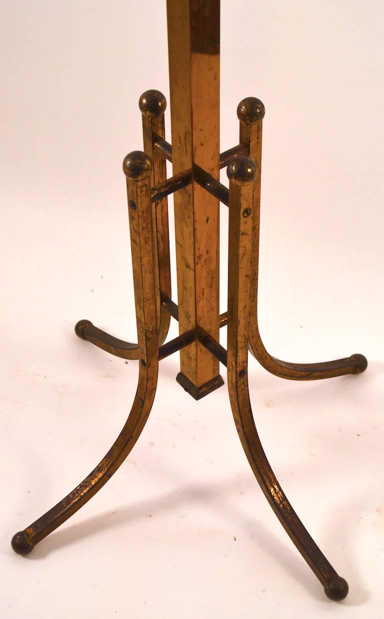 Solid Brass Turn of the Century Coat Tree 1