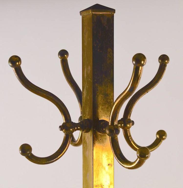 Solid Brass Turn of the Century Coat Tree at 1stdibs