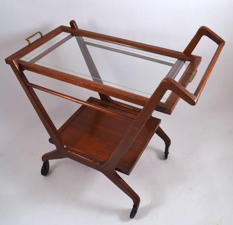 Stylish Bar Serving Cart Attributed to Cesare Lacca In Good Condition In New York, NY