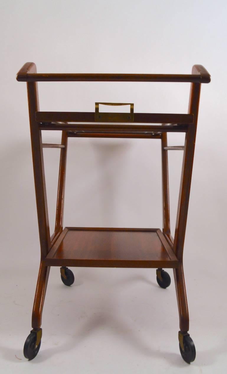 Mid-20th Century Stylish Bar Serving Cart Attributed to Cesare Lacca