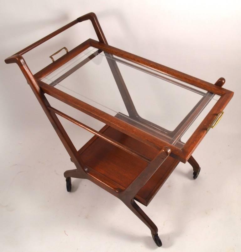 Stylish Bar Serving Cart Attributed to Cesare Lacca 2