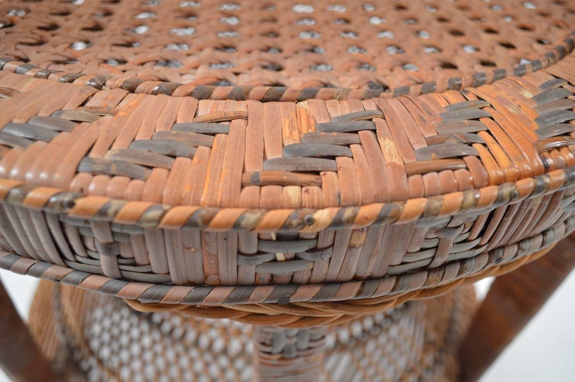 Classic Wicker Emanuelle Peacock Chair In Good Condition In New York, NY