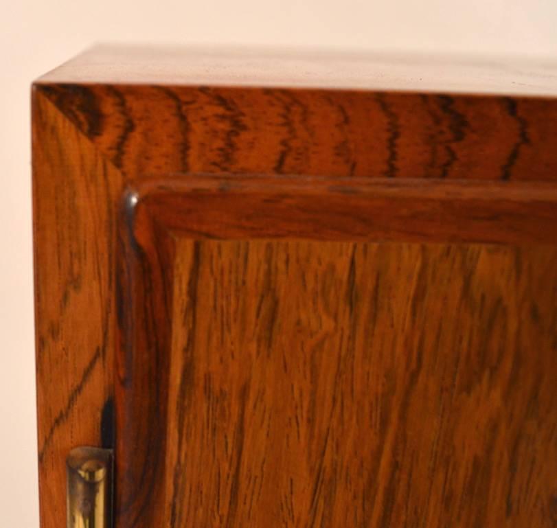  Danish Modern Two-Door Cabinets in Rosewood In Excellent Condition For Sale In New York, NY