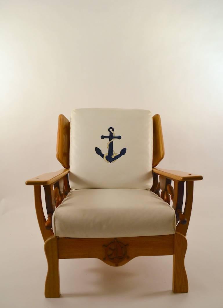 Nautical Theme Lounge Chair In Good Condition In New York, NY