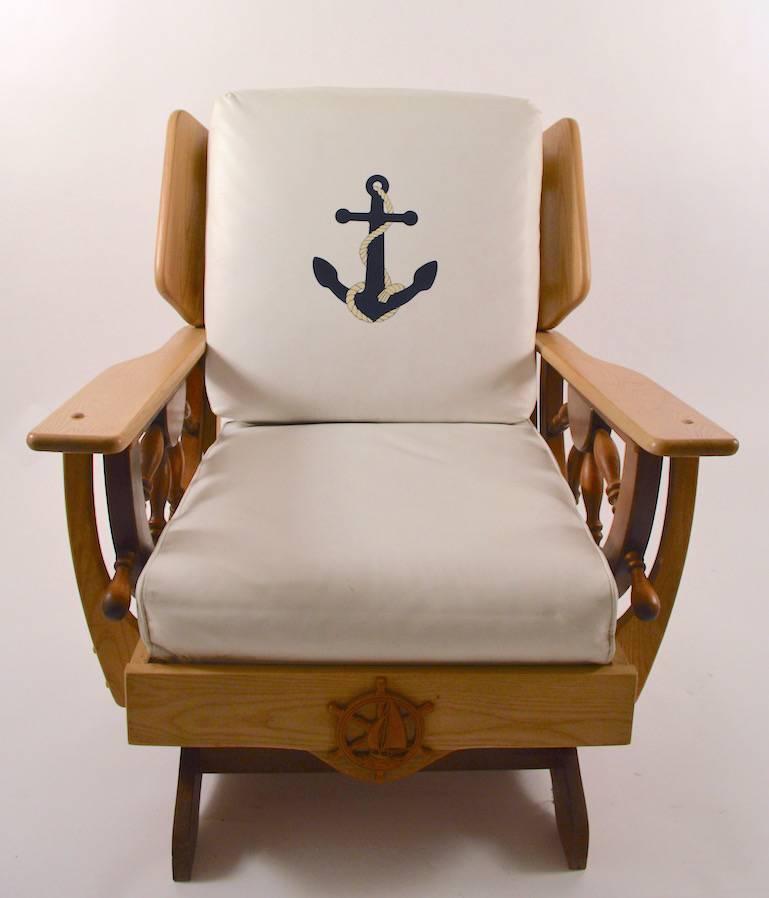 Mid-Century Modern Nautical Theme Platform Rocker