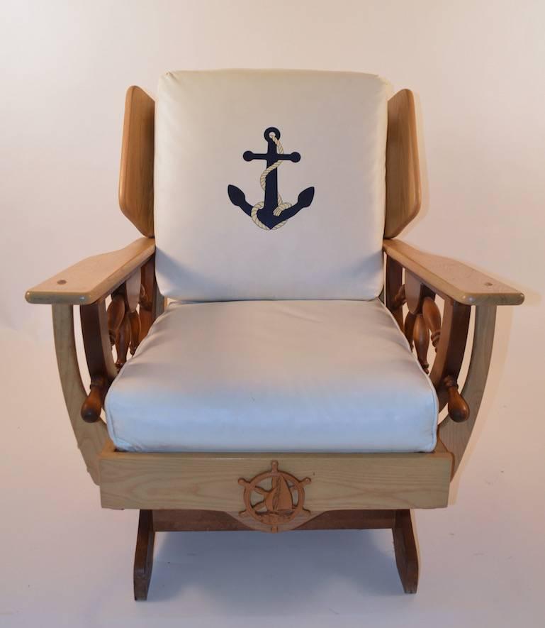 Nautical Theme Platform Rocker In Good Condition In New York, NY