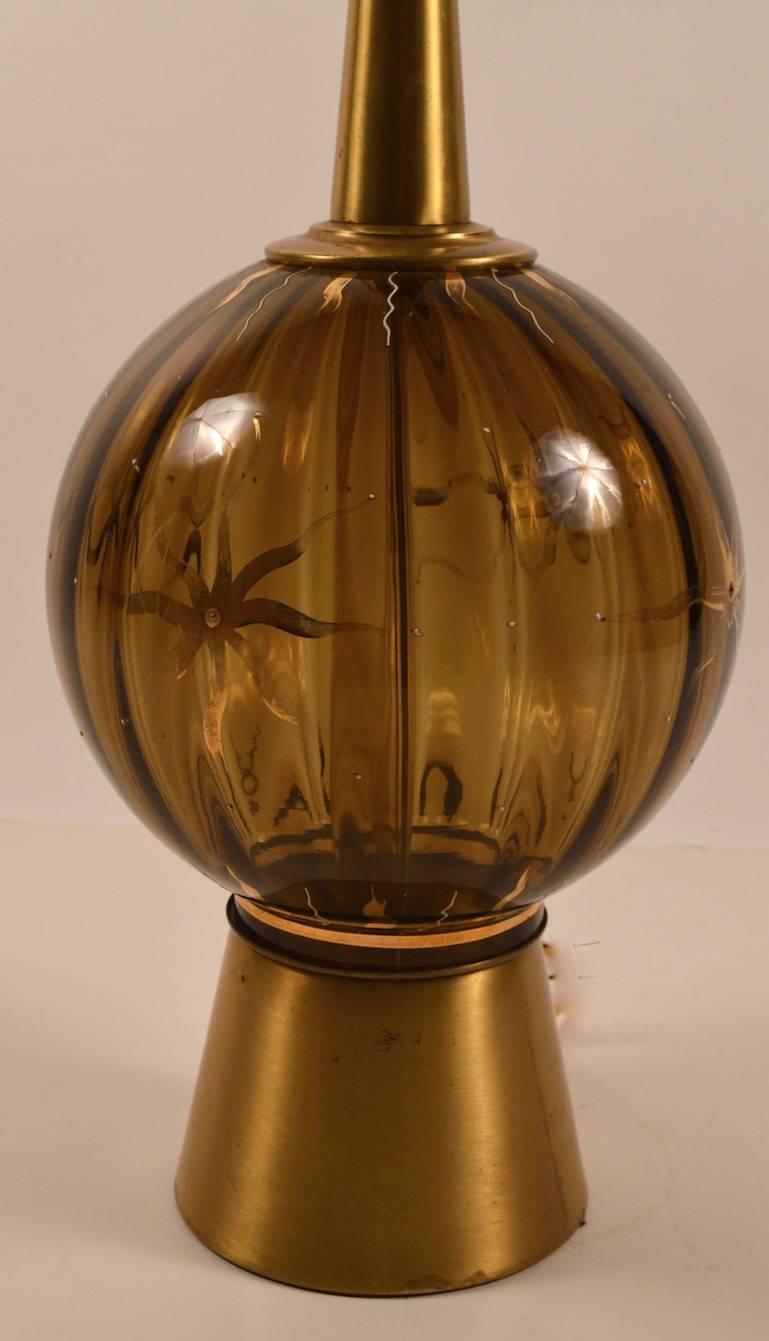 Decorated Glass Ball Lamp For Sale at 1stdibs