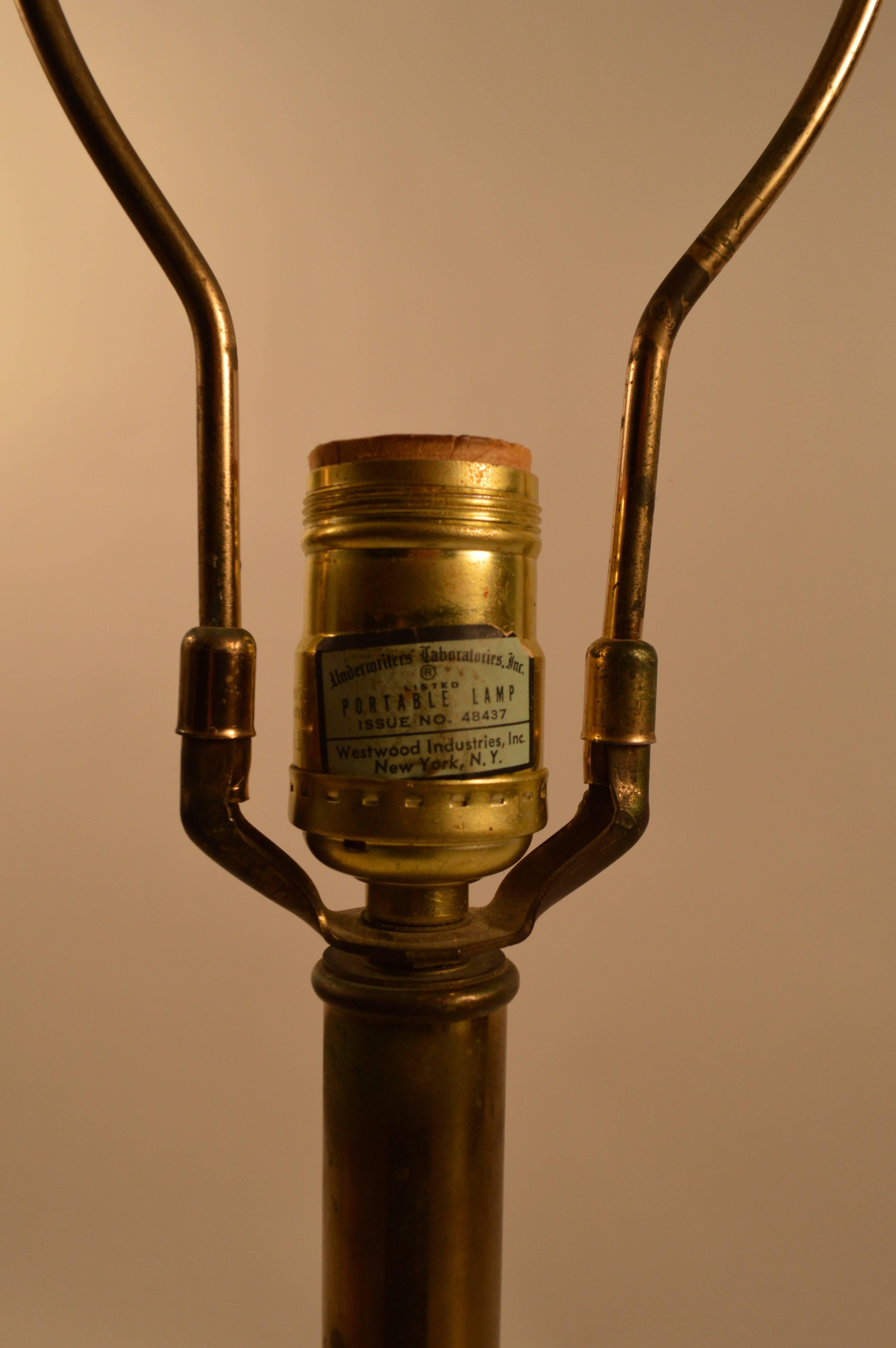 westwood industries brass lamp