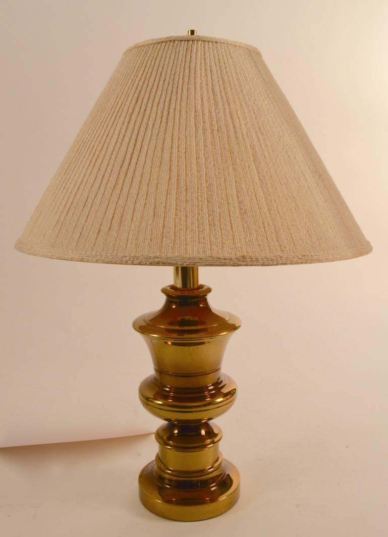 Pair of Classical Revival style Hollywood Regency lamps by Westwood. Clean, original, working condition, Measures: 19
