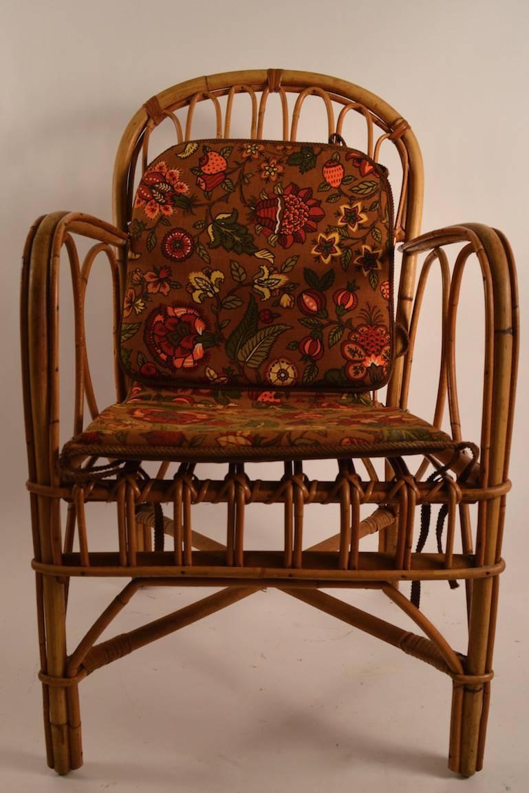 Mid-20th Century Pair of Bamboo Chairs