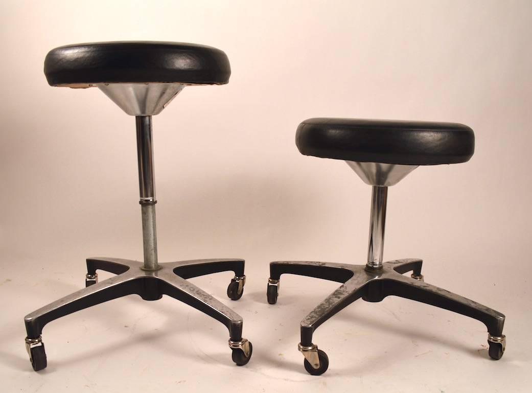 Two Industrial Stools by the Adjusto Equipment Company 1