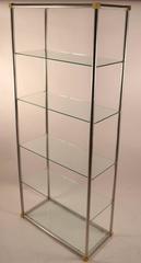 Etagere in alluminio/ottone e vetro, Vitrine di Vesey