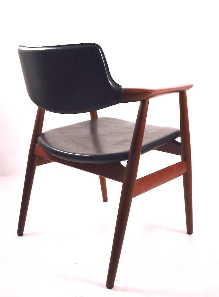 Upholstery Pair of Grete Jalk Teak Armchairs For Sale