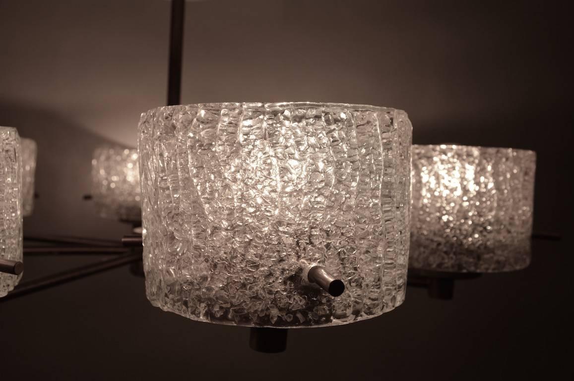 Mid-Century Modern Eight-Light Chandelier by Carl Fagerlund