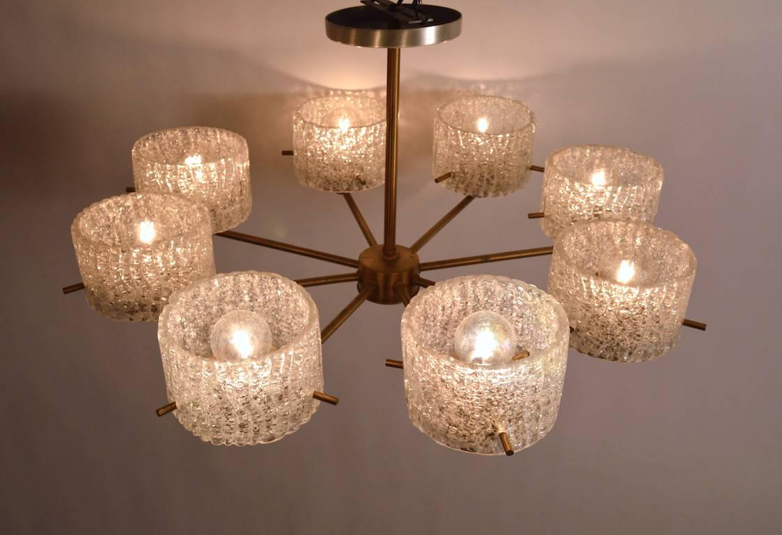 Mid-20th Century Eight-Light Chandelier by Carl Fagerlund