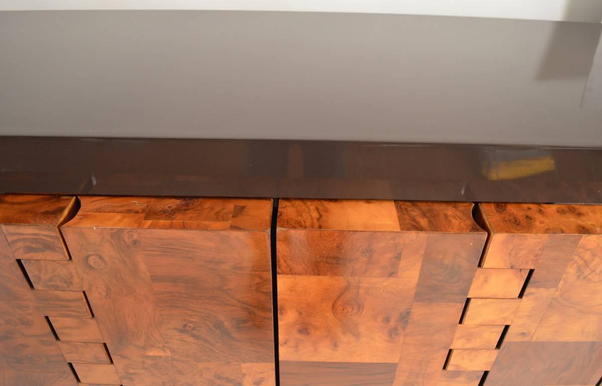 Brutalist Evans Patchwork Credenza Server In Good Condition In New York, NY