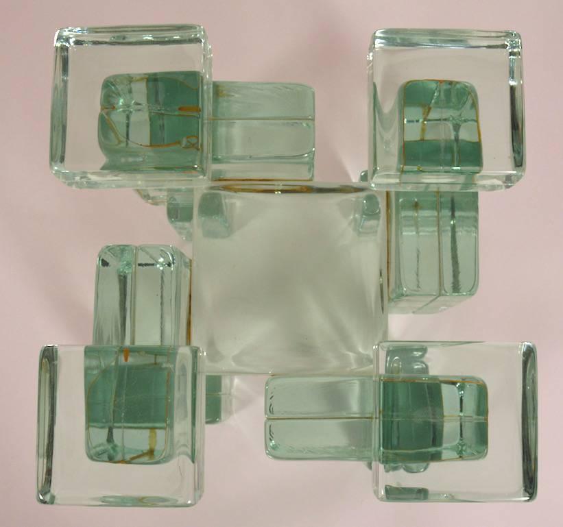 glass brick coffee table