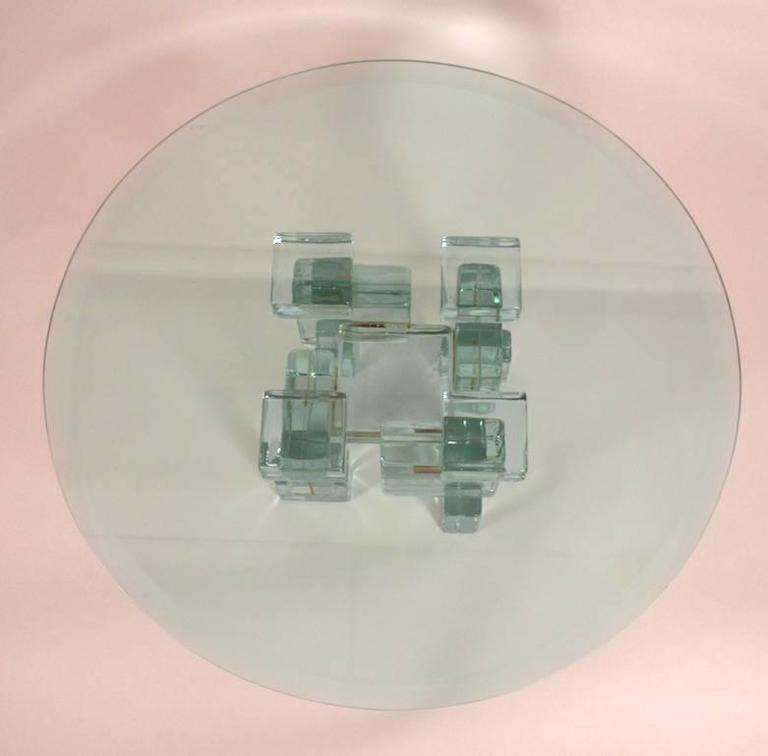 Glass Block Coffee Table at 1stDibs glass block table, glass brick