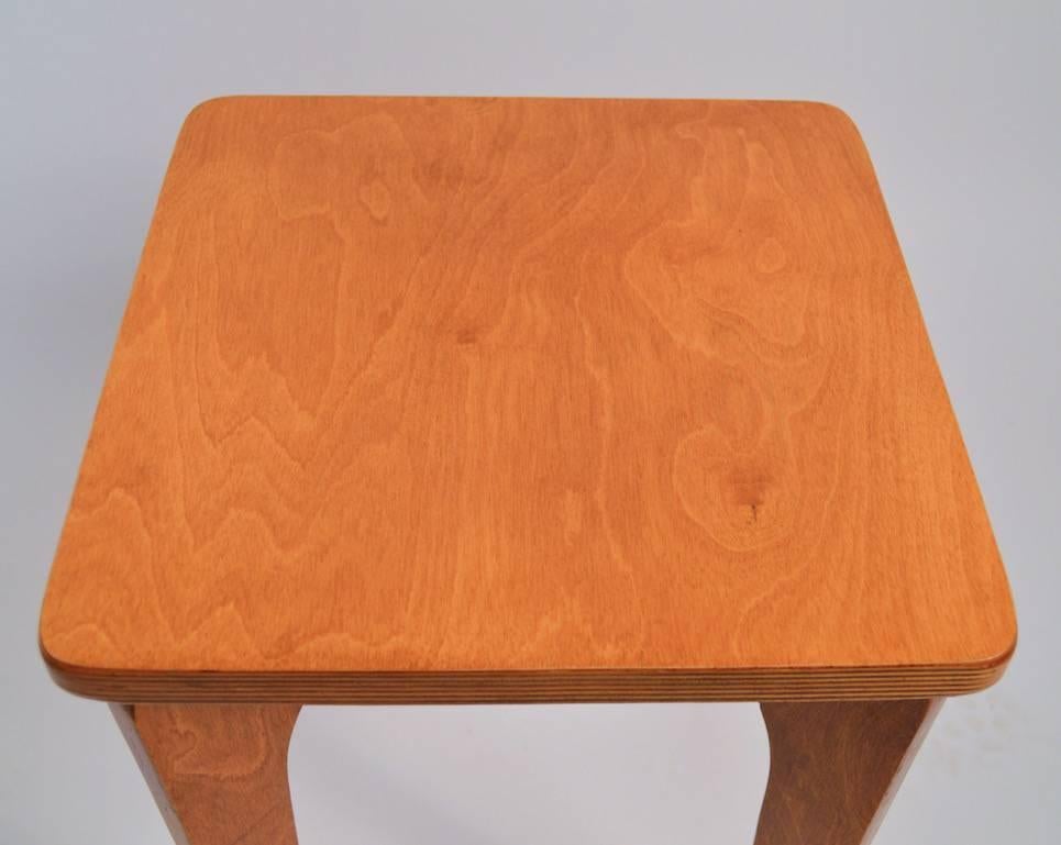 Mid-Century Modern Constructivist Plywood Table Made in Russia