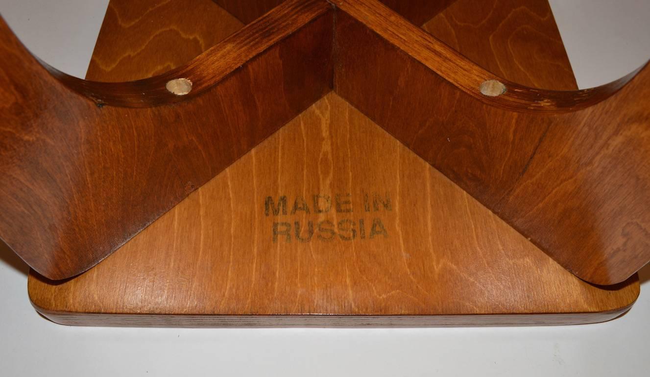 Mid-20th Century Constructivist Plywood Table Made in Russia