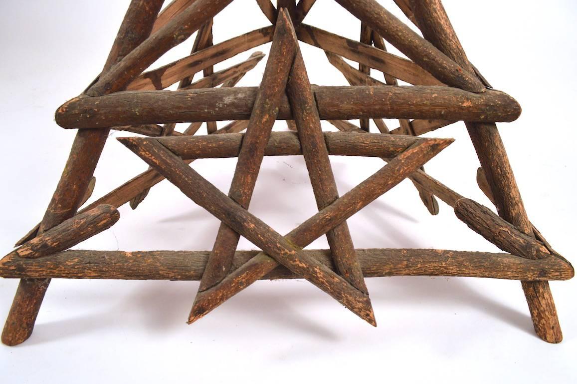 Adirondack Twig Stand with Star Motif 1
